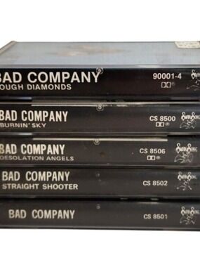 Bad Company Lot Of 5 Cassette Tapes Straight Shooter Desolation Angels Burnin Sk